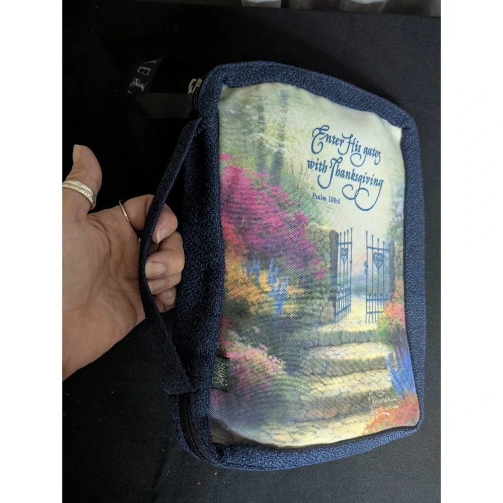 Gregg XL fabric‎ bible cover case ENTER HIS GATES with THANKSGIVING Psalm 100:4
